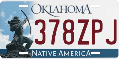 OK license plate 378ZPJ