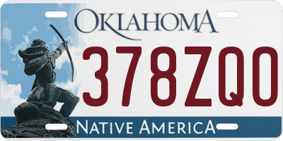 OK license plate 378ZQO