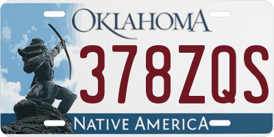 OK license plate 378ZQS