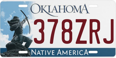 OK license plate 378ZRJ
