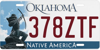 OK license plate 378ZTF