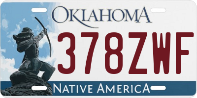 OK license plate 378ZWF