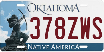 OK license plate 378ZWS