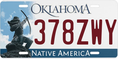 OK license plate 378ZWY