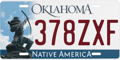 OK license plate 378ZXF