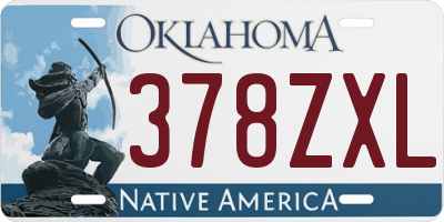 OK license plate 378ZXL