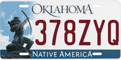 OK license plate 378ZYQ