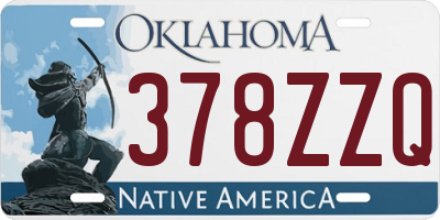 OK license plate 378ZZQ