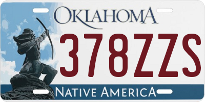 OK license plate 378ZZS