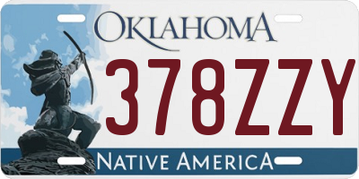 OK license plate 378ZZY