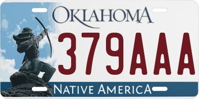 OK license plate 379AAA