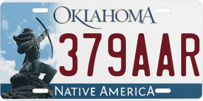 OK license plate 379AAR