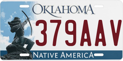 OK license plate 379AAV