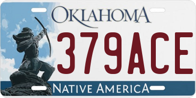 OK license plate 379ACE