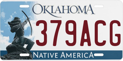OK license plate 379ACG
