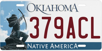 OK license plate 379ACL