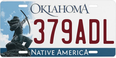 OK license plate 379ADL