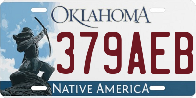 OK license plate 379AEB