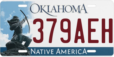 OK license plate 379AEH