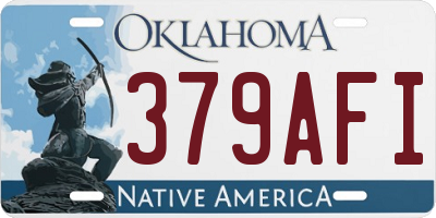 OK license plate 379AFI