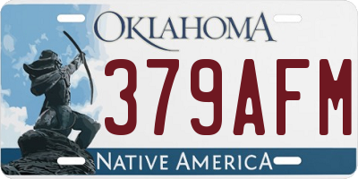 OK license plate 379AFM