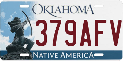 OK license plate 379AFV
