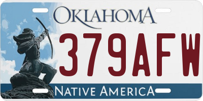 OK license plate 379AFW