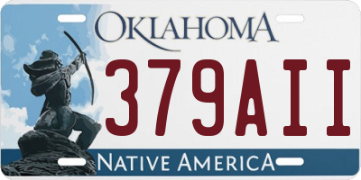 OK license plate 379AII