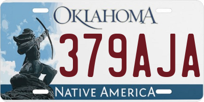 OK license plate 379AJA