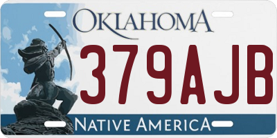 OK license plate 379AJB