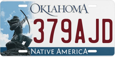 OK license plate 379AJD