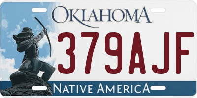 OK license plate 379AJF