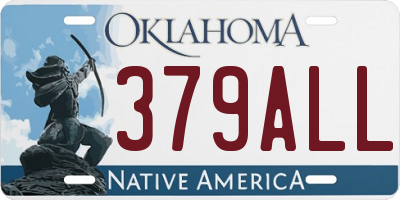 OK license plate 379ALL