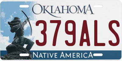 OK license plate 379ALS