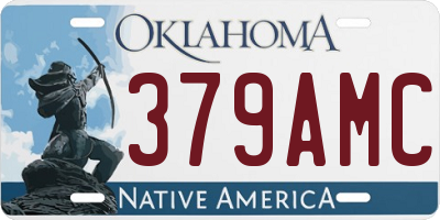 OK license plate 379AMC