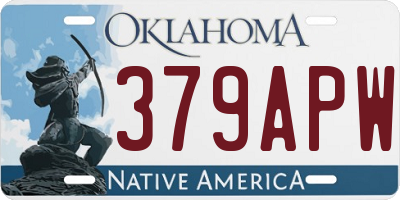 OK license plate 379APW