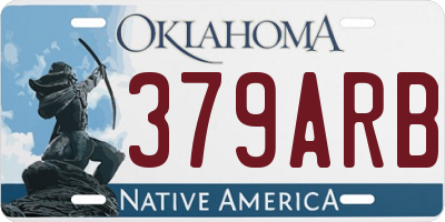 OK license plate 379ARB