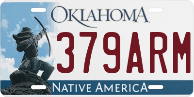 OK license plate 379ARM