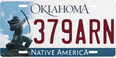OK license plate 379ARN