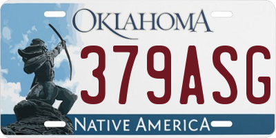 OK license plate 379ASG