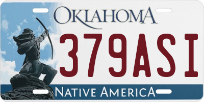 OK license plate 379ASI