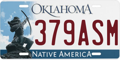 OK license plate 379ASM