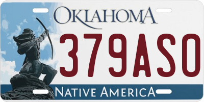 OK license plate 379ASO