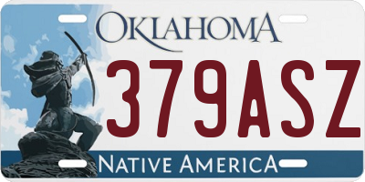 OK license plate 379ASZ