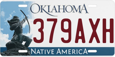 OK license plate 379AXH