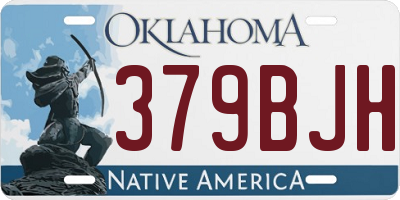 OK license plate 379BJH
