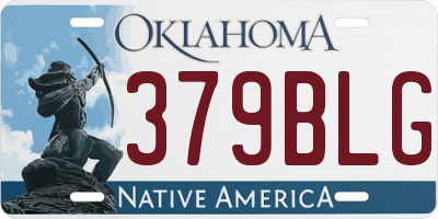 OK license plate 379BLG