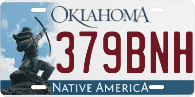 OK license plate 379BNH