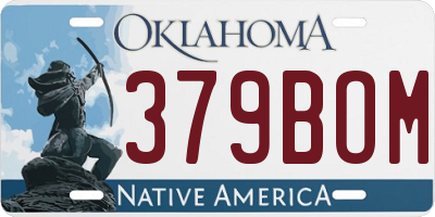 OK license plate 379BOM