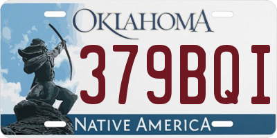 OK license plate 379BQI